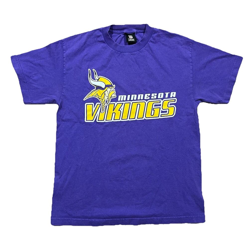 Y2K Minnesota Vikings Purple Graphic T Shirt NFL Football Medium Tee